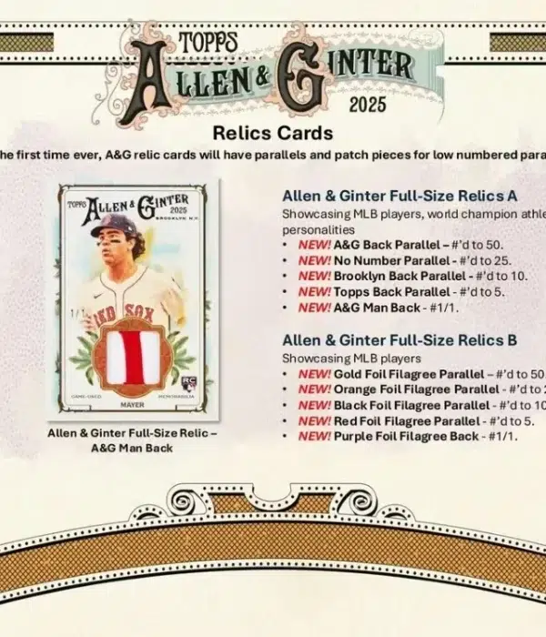 2025 Topps Allen & Ginter Baseball MLB Value Box - Sealed