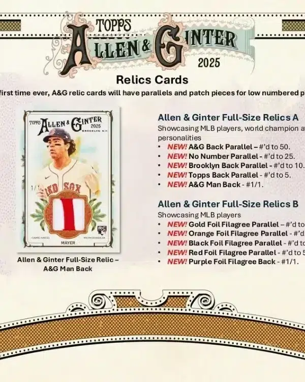 2025 Topps Allen & Ginter Baseball MLB Value Box - Sealed