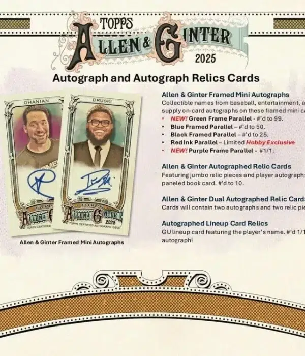 2025 Topps Allen & Ginter Baseball MLB Value Box - Sealed