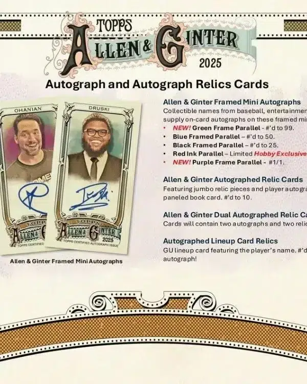 2025 Topps Allen & Ginter Baseball MLB Value Box - Sealed