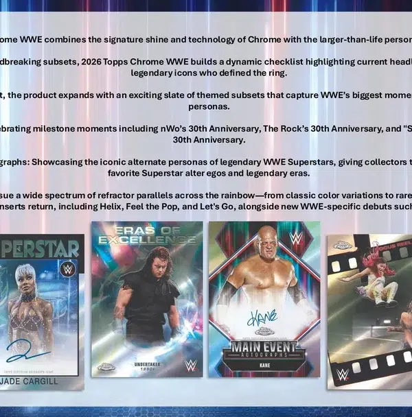 2026 Topps Chrome WWE Wrestling Value Box - Sealed