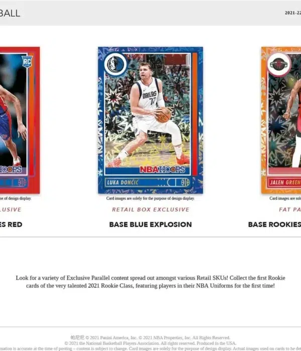 2021-22 Panini NBA Hoops Basketball Blaster Box - Sealed