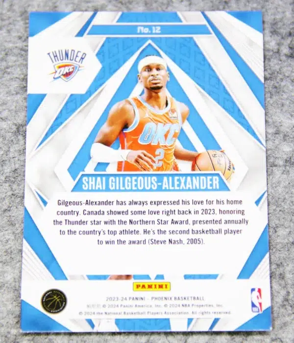 2023-24 Shai Gilgeous-Alexander #12 Panini Phoenix Paragon