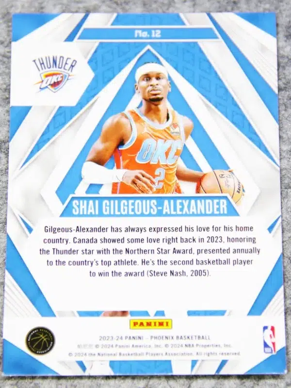 2023-24 Shai Gilgeous-Alexander #12 Panini Phoenix Paragon
