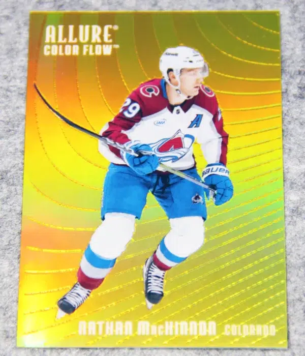2024-25 Nathan MacKinnon #CF-20 Upper Deck Allure Color Flow Orange-Yellow