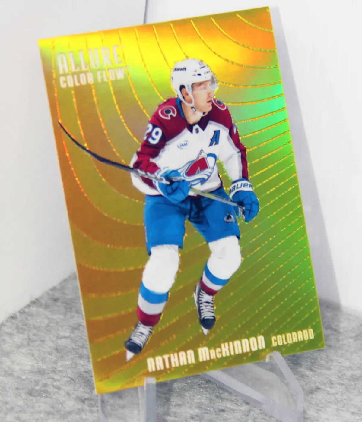 2024-25 Nathan MacKinnon #CF-20 Upper Deck Allure Color Flow Orange-Yellow