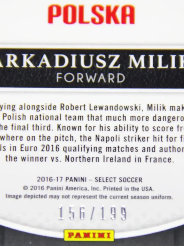 2016-17 Arkadiusz Milik #81 Panini Select Terrace Red Prizm /199