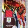 2020 Youri Tielemans #ST-YT Panini Select Euro 2020 Stars Relic Silver Prizm