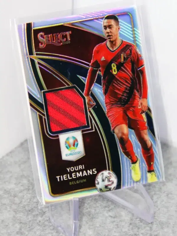 2020 Youri Tielemans #ST-YT Panini Select Euro 2020 Stars Relic Silver Prizm