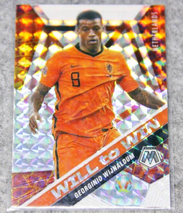 2021 Georginio Wijnaldum #12 Panini Mosaic UEFA Euro 2020 Will to Win Silver Prizm