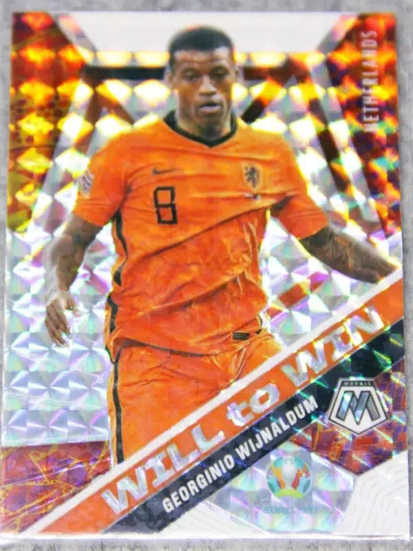 2021 Georginio Wijnaldum #12 Panini Mosaic UEFA Euro 2020 Will to Win Silver Prizm