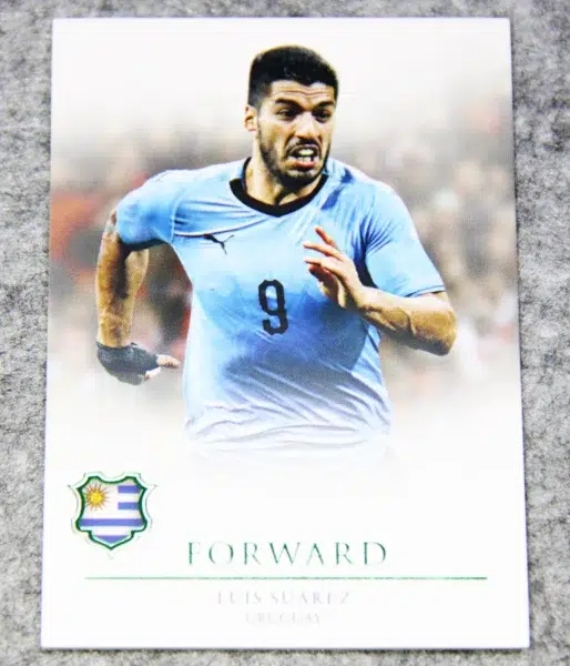2021 Luis Suarez #089 Futera Unique Football Forward Emerald /50