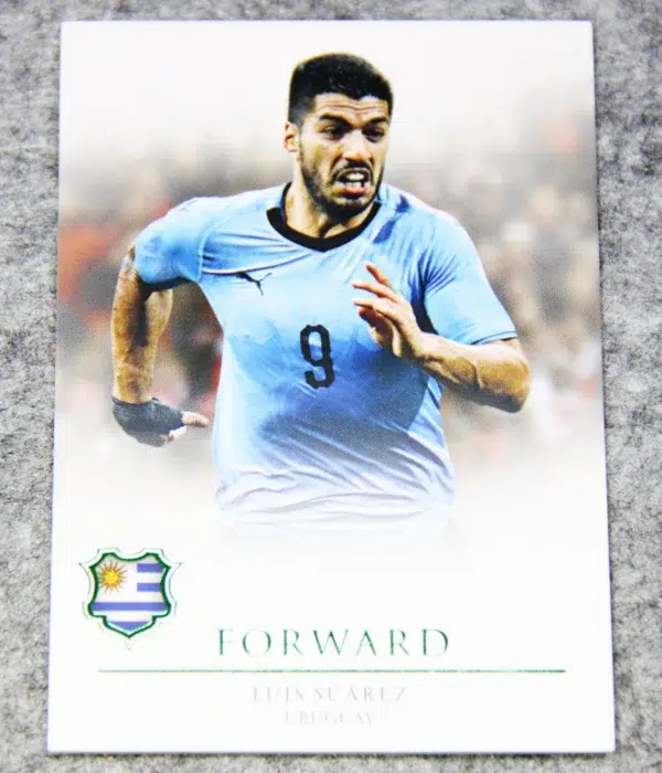 2021 Luis Suarez #089 Futera Unique Football Forward Emerald /50
