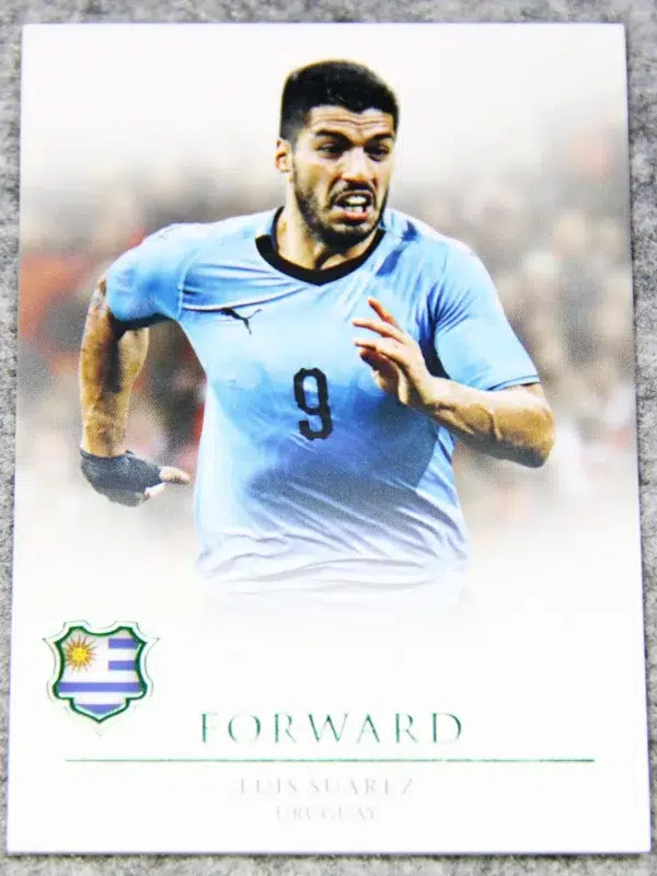 2021 Luis Suarez #089 Futera Unique Football Forward Emerald /50