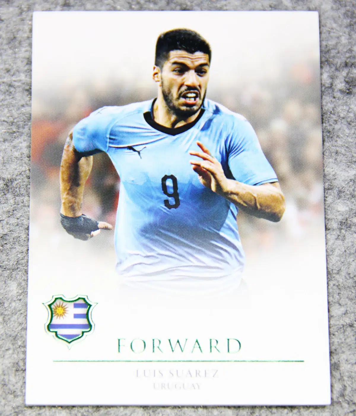 2021 Luis Suarez #089 Futera Unique Football Forward Emerald /50