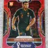 2022 Jurrien Timber #156 Panini Prizm FIFA Word Cup 2022 Red Prizm RC