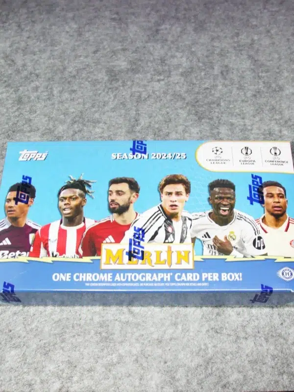 2024-25 Topps Chrome Merlin UEFA Club Competitions Soccer Hobby Box - Sealed