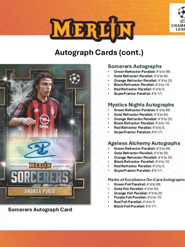 2024-25 Topps Chrome Merlin UEFA Club Competitions Soccer Hobby Box - Sealed