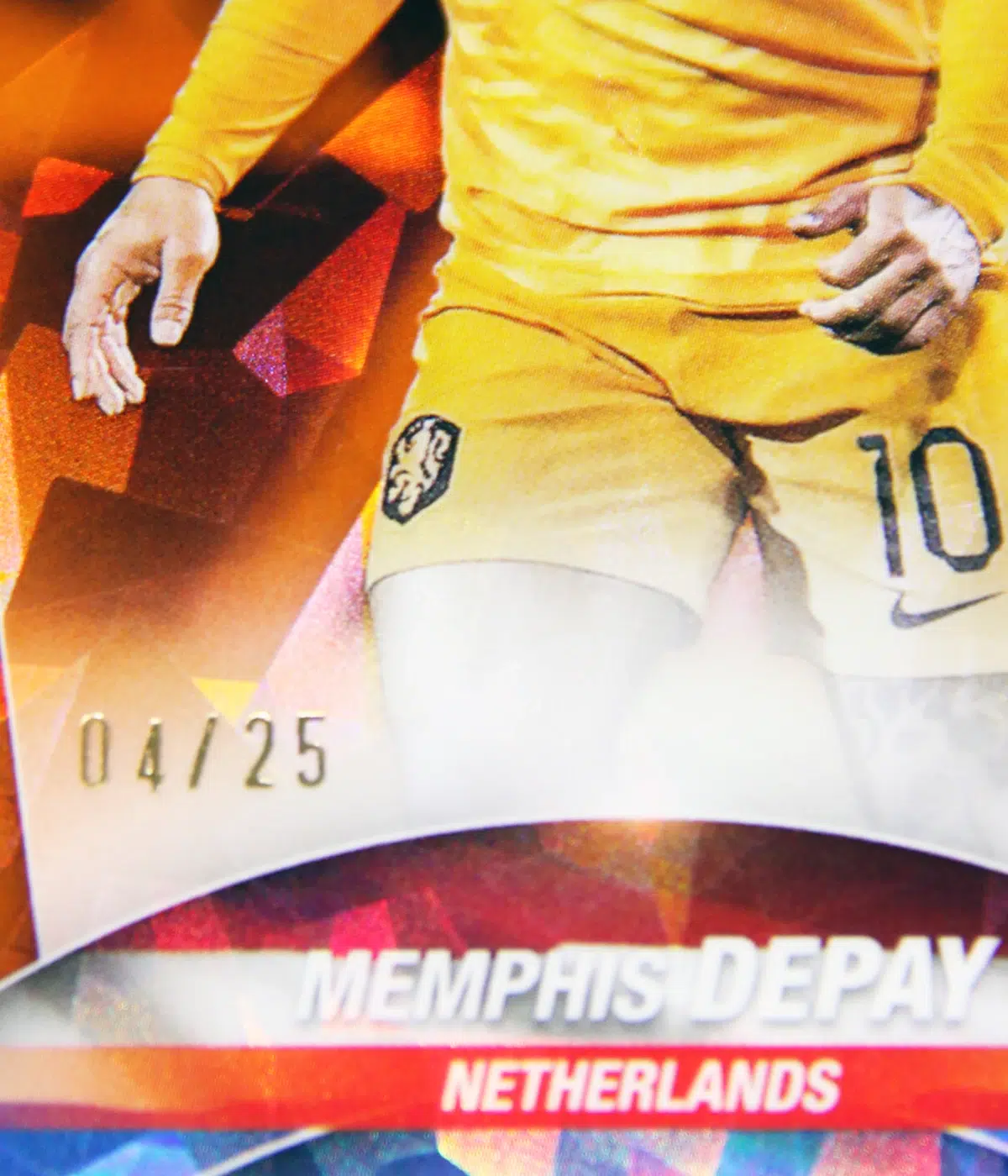 2024 Memphis Depay #37 Topps Chrome UEFA Euro Sapphire Edition Orange Refractor /25