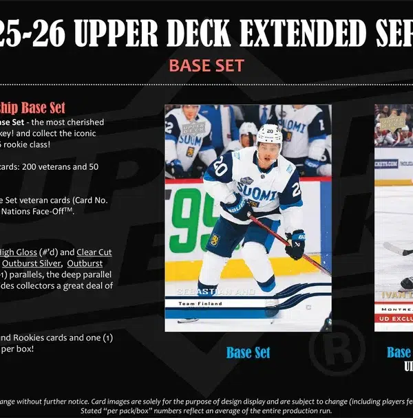 2025-26 Upper Deck Hockey Extended Series Hobby Box - Sealed