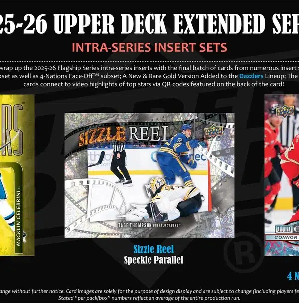 2025-26 Upper Deck Hockey Extended Series Hobby Box - Sealed