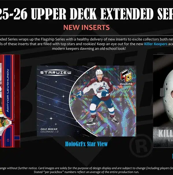 2025-26 Upper Deck Hockey Extended Series Hobby Box - Sealed