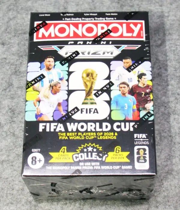 Monopoly Panini Prizm 2026 FIFA World Cup Soccer Trading Card Booster Box