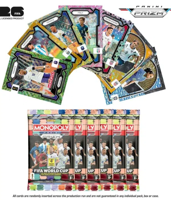Monopoly Panini Prizm 2026 FIFA World Cup Soccer Trading Card Booster Box