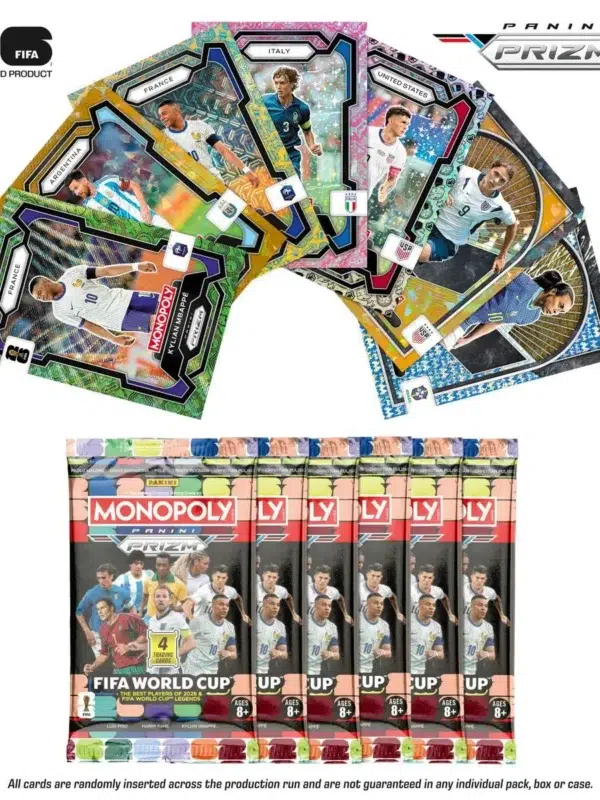 Monopoly Panini Prizm 2026 FIFA World Cup Soccer Trading Card Booster Box