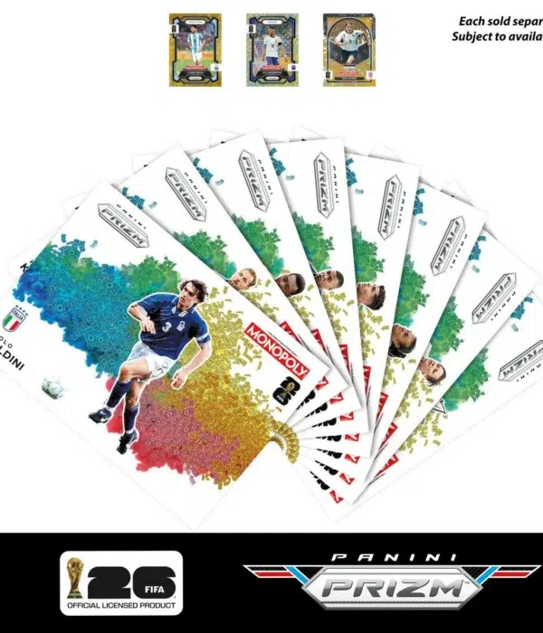 Monopoly Panini Prizm 2026 FIFA World Cup Soccer Trading Card Booster Box