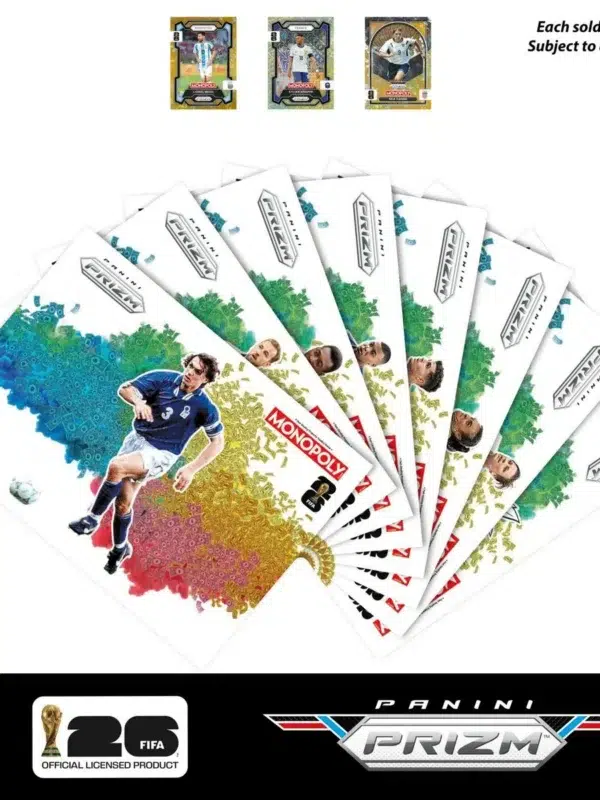 Monopoly Panini Prizm 2026 FIFA World Cup Soccer Trading Card Booster Box