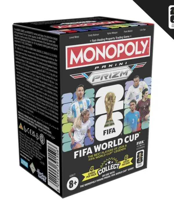 Monopoly Panini Prizm 2026 FIFA World Cup Soccer Trading Card Booster Box