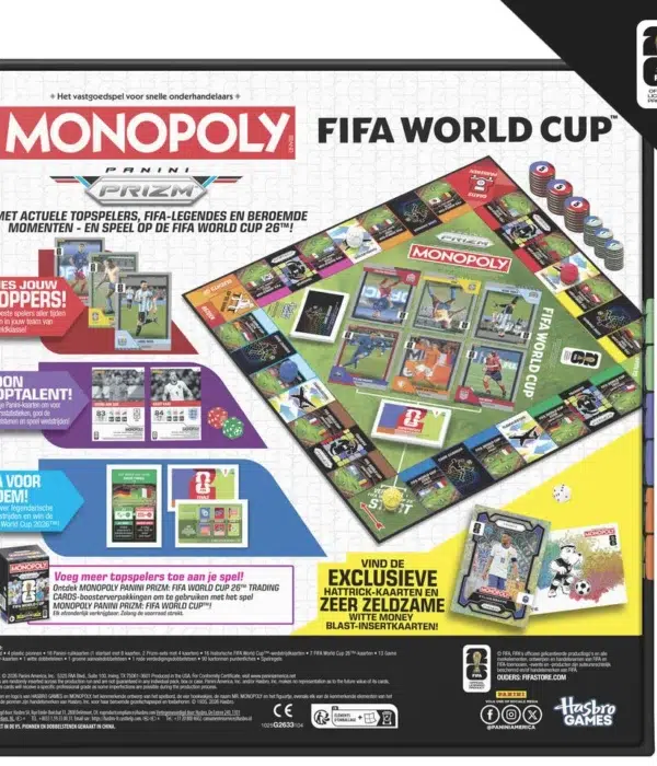 Monopoly Panini Prizm FIFA World Cup Trading Card Edition Board Game - NL Edition