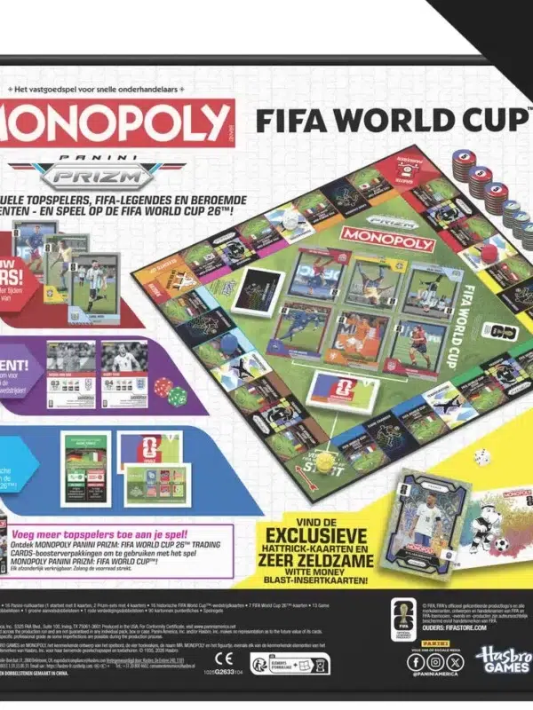 Monopoly Panini Prizm FIFA World Cup Trading Card Edition Board Game - NL Edition