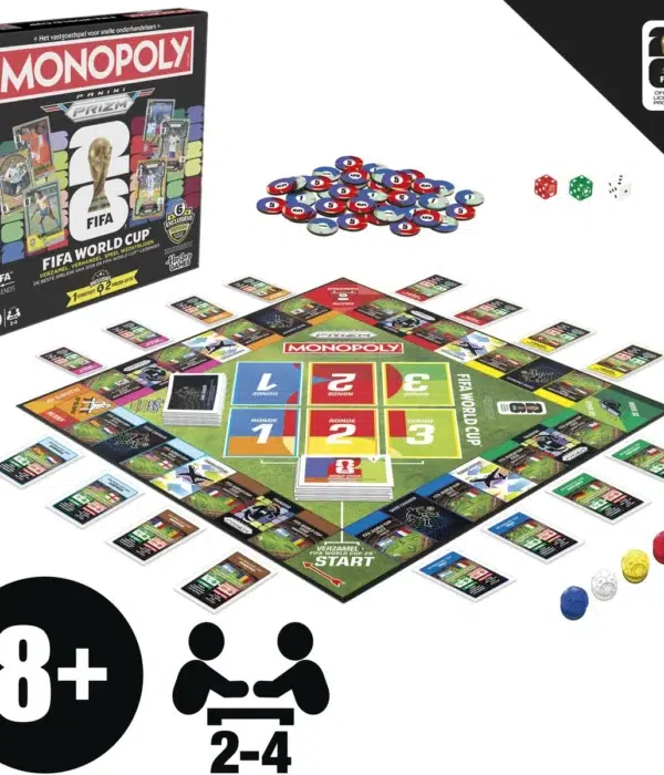 Monopoly Panini Prizm FIFA World Cup Trading Card Edition Board Game - NL Edition