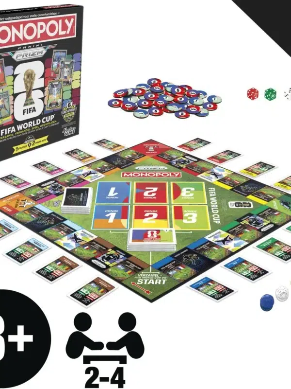 Monopoly Panini Prizm FIFA World Cup Trading Card Edition Board Game - NL Edition