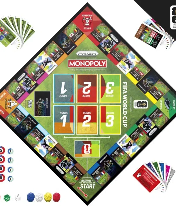 Monopoly Panini Prizm FIFA World Cup Trading Card Edition Board Game - NL Edition