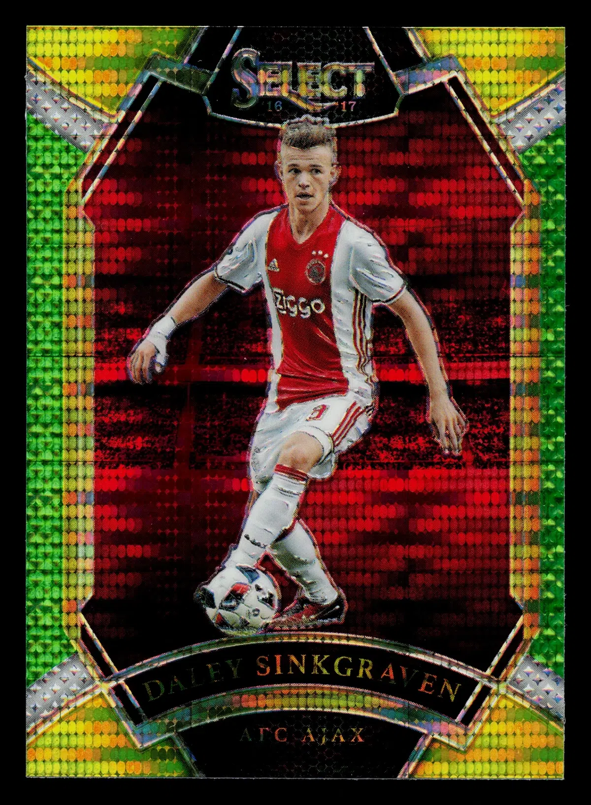 2016-17 Daley Sinkgraven #207 Panini Select Soccer Green Yellow Prizm