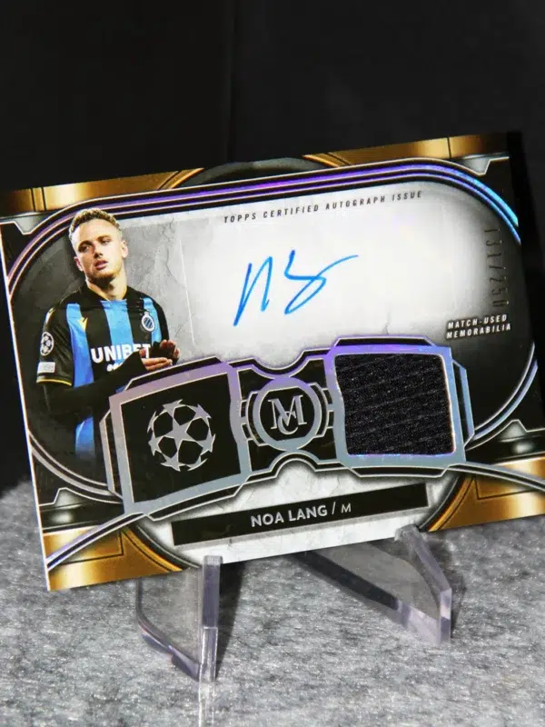 2021-22 Noa Lang #MAR-NL Topps UEFA Champions League Museum Collection Autograph Relic /250