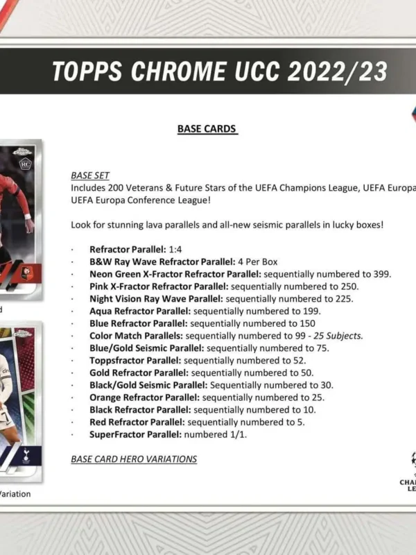 2022-23 Topps Chrome UEFA Club Competitions Hobby Lite Box - Sealed