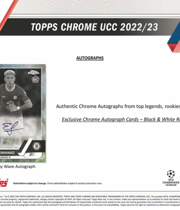 2022-23 Topps Chrome UEFA Club Competitions Hobby Lite Box - Sealed