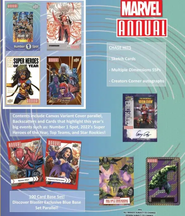 2022-23 Upper Deck Marvel Annual Blaster Box - Sealed