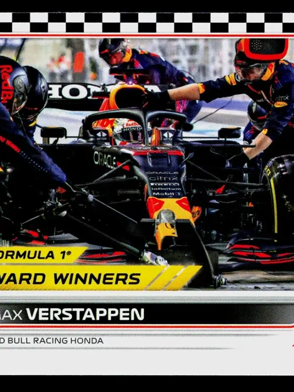 2022 Max Verstappen #196 Topps F1 Award Winners Checker Flag