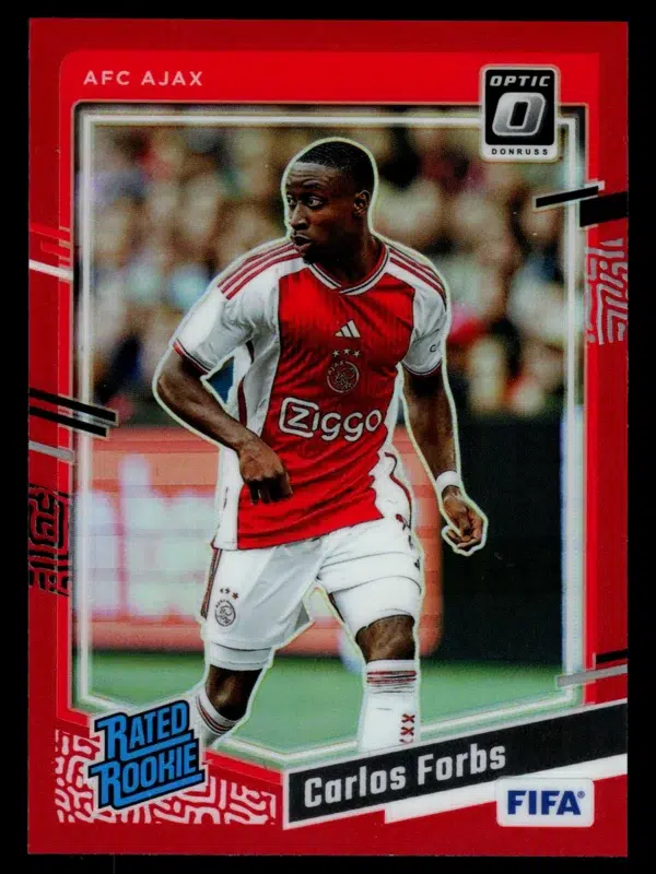 2023-24 Carlos Forbs #179 Panini Donruss Optic Soccer Rated Rookie Red Prizm /299