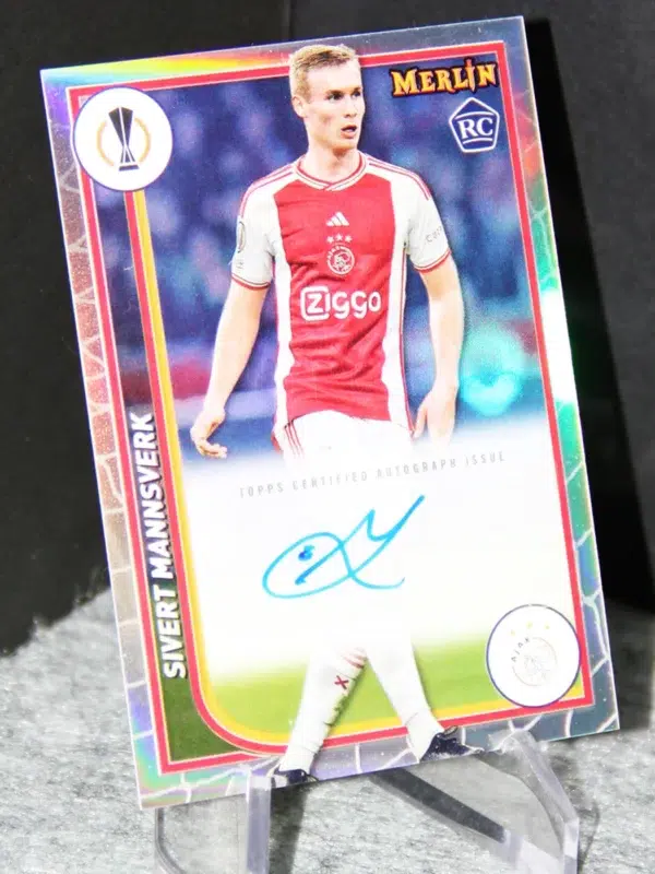 2023-24 Sivert Mannsverk #AU-SM Topps Merlin UEFA Club Competitions Autograph RC