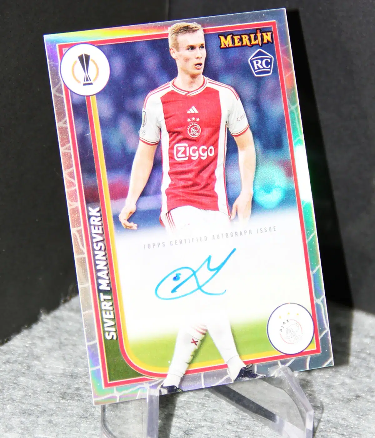 2023-24 Sivert Mannsverk #AU-SM Topps Merlin UEFA Club Competitions Autograph RC