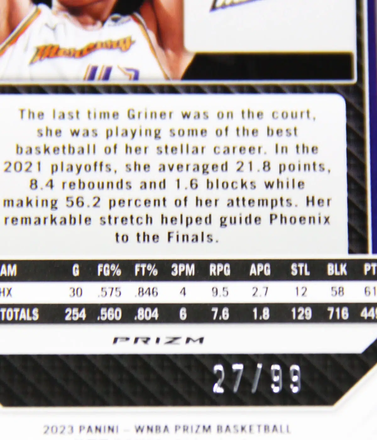 2023 Brittney Griner #57 Panini WNBA Prizm Orange Prizm /99
