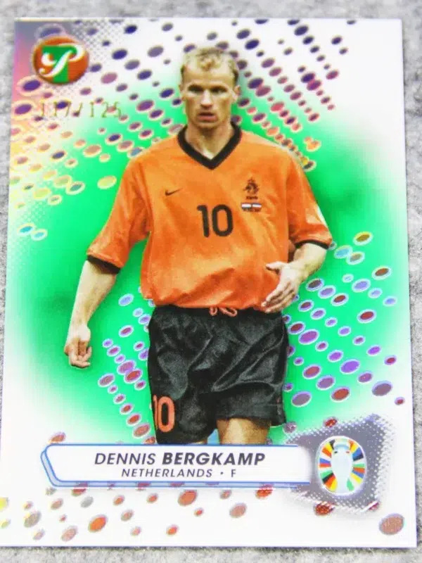 2023 Dennis Bergkamp #112 Topps Pristine Road to UEFA Euro 2024 Green /125