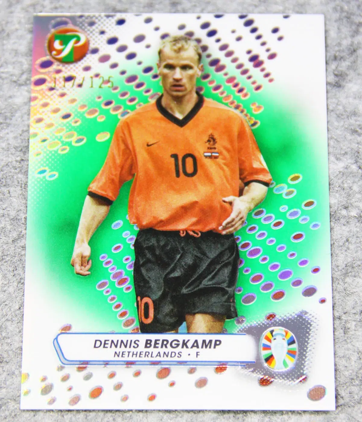 2023 Dennis Bergkamp #112 Topps Pristine Road to UEFA Euro 2024 Green /125