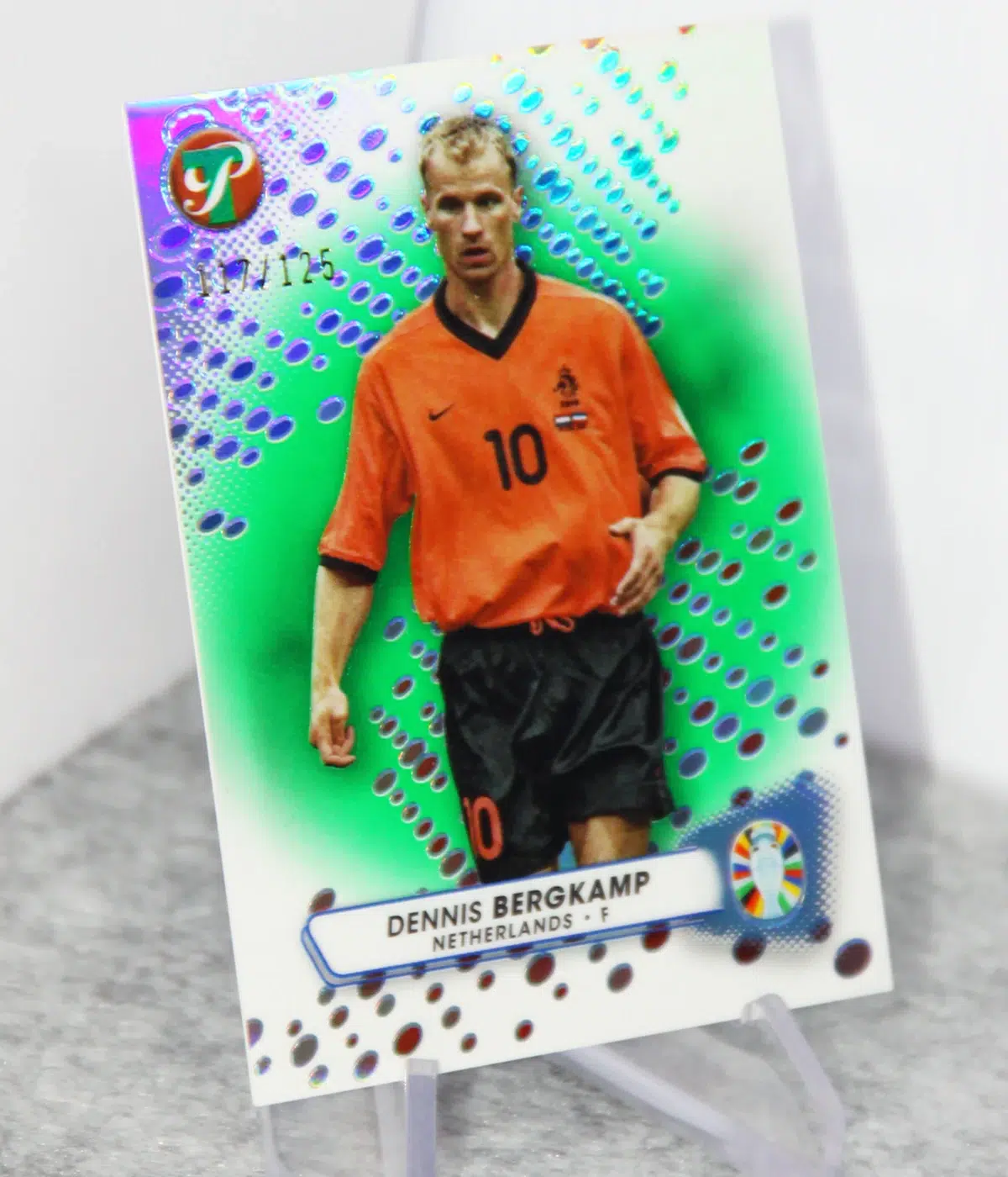 2023 Dennis Bergkamp #112 Topps Pristine Road to UEFA Euro 2024 Green /125
